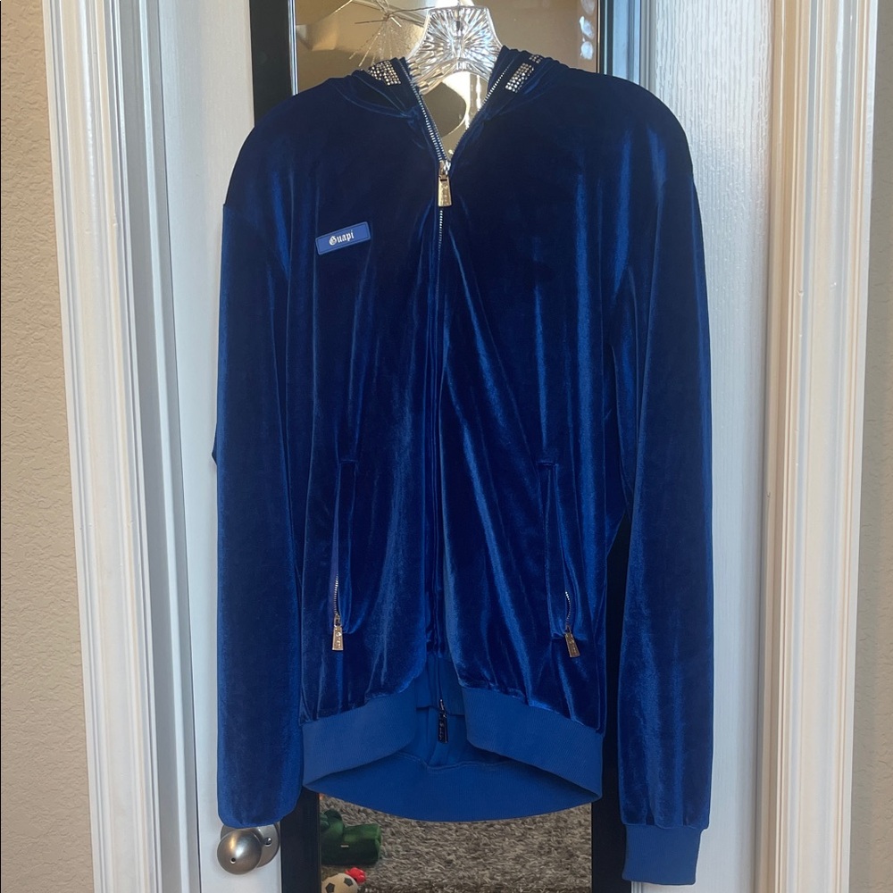 Guapi blue velour jacket size small